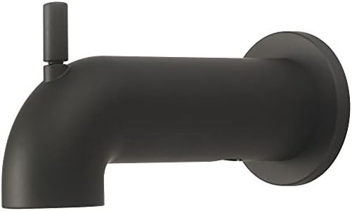 Olympia Faucets OP-640063 Extended Combo Diverter Tub Spout (Matte Black)