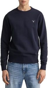 GANT Men's Original C-Neck Sweater, Evening Blue, XL