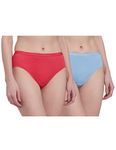 Van Heusen Women Hipster Panty - 100% Cotton - Pack Of 2 - Anti Bacterial, No Marks Waistband, Moisture Wicking, Full Coverage_11105_Light Assorted Solid_M