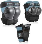 80Six Pad Set with Wristguards, Elbow Pads, and Knee Pads for Kids, Stone Blue, Junior - Ages 5+