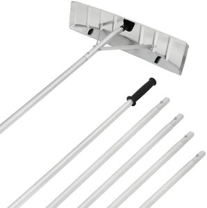 OUTPRIZE Snow Roof Rake, 4.8-20FT Aluminum Detachable Snow Rake for House Roof, 24" Blade with Wheels