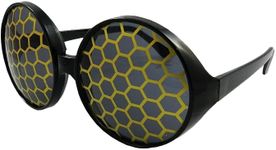 FancyPants FunTime Bumble Bee Sunglasses Bug Eye Glasses (Yellow)