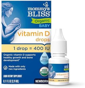 Mommy's Bliss Organic Baby Vitamin D Drops | Promotes Healthy Growth and Bone Development | Age Newborn+ | 0.11 Fl Oz (100 Servings)