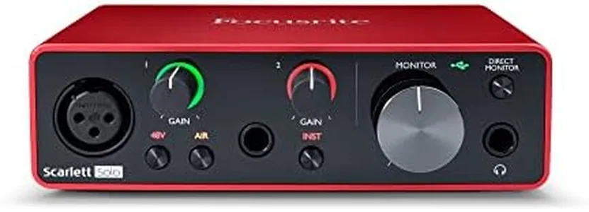 Focusrite Scarlett Solo 3rd Gen USB Audio Interface for Guitarists, Vocalists, Podcasters or Producers to record and playback studio quality sound