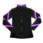 LIUHUO Girls Ice Skating Jackets Women Stripes Training Practice Figure Skating Tops Costs Fleece