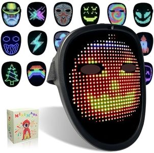 COOLGUARDER Kids LED Mask with Gesture Sensing, Light up Mask 70 Patterns for Halloween Costume and Xmas Cosplay, Perfect for Children Students Birthday Parties