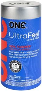 ONE Condoms UltraFeel | Latex Condoms, Condom and Lubricant Combo Pack, 10 Pack