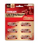 Eveready Ultima Pro Alkaline AAA Battery| Pack of 6 | 1.5 Volt | 800% Long Lasting |Highly Durable & Leak Proof | Alkaline AAA Battery for Household and Office Devices