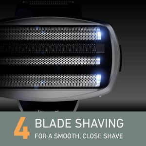 Panasonic Men’s 4-Blade Wet & Dry Electric Shaver – Flexible Head, Silver
