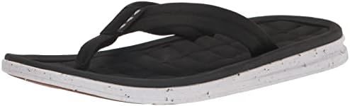 Volcom Men's V.co Draft Flip-Flop Sandal, Black White, 9