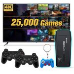 Retro Tv Video Games Console: 4K Retro Video Games Console USB Plug in TV with 64G Card - Plug & Play Retro Game Console with Dual Wireless Controllers, 20000+ Classic Games