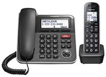 Panasonic Expandable Corded/Cordless Phone System with Answering Machine and One Touch Call Blocking - 1 Handset - KX-TGB850B (Black)