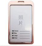 NSSP Vertical i- Cards| Hard Metal ID Card Holder/Badge for Office| (Pack of 25, Gold)