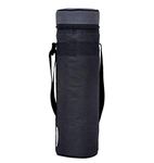 Marine Pearl Thermal 1L Bottle Cover Carrier Holder Sleeve with Adjustable Shoulder Handle & Zipper Closure (Black)