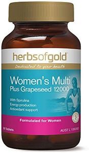 Herbs of Gold Women's Multi Plus Grapeseed 12000 30 Tablets, 30 count