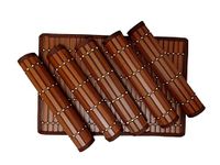 Saffron Decors Heat Resistant, Waterproof 2mm Thick PVC Placemats for Dining Table|Eco-Friendly Colorful Place Mats for Dining Table, Dining Table Mates (6Pcs, Brown)- 12X18 inch