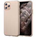 JETech Silicone Case for iPhone 11 Pro Max 6.5-Inch, Silky-Soft Touch Full-Body Protective Phone Case, Shockproof Cover with Microfiber Lining (Gold)