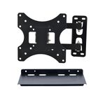 RISSACHI® Adjustable TV 17 to 32 inch Wall Mount Stand for LED, LCD, Monitor | Universal Heavy Duty Movable TV Wall Mount Bracket with Set Top Box Iron Plate | Space-Saving Stand with Swivel