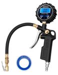 AstroAI Digital Tyre Inflator with Pressure Gauge, 0.1 Display Resolution 250 PSI Air Chuck and Compressor Accessories Heavy Duty with Rubber Hose and Quick Connect Coupler