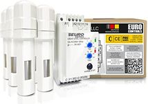 EuroControls EDTLLC Automatic liquid water level adjustable controller for 2 level 2 tank with 6 sensors - compact size 2 module - fits in MCB distribution box