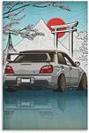 Fbroceh JDM WRX STI Car Poster Silv