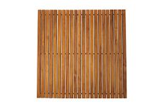 Nordic Style Premium Teak String Shower and Bath Mat Heavy-Duty Oiled for Indoor and Outdoor Use - Non-Slip Wooden Platform for Spa, Sauna, Jacuzzi, Pool, Hot Tub - 30" x 30" Flooring Decor Protector