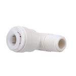 WATTS Pl Tube, 90, 3/8 X 1/4 in, Quick Connect, 150 Psi, Plastic, 70 Deg F PL-3028 Push Male Elbow, 3/8-Inch OD x 1/4-Inch MPT, 3/8"