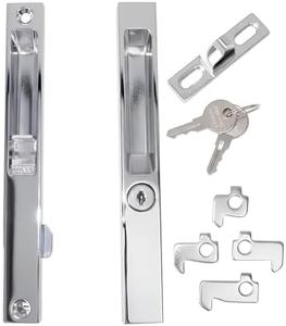 Chrome Sliding Glass Door Handle With Key