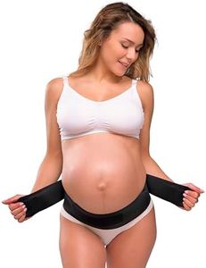Carriwell Schwangerschafts-Stützgürtel | Verstellbarer Schwangerschaftsgürtel mit Klettverschluss | Lindert Rückenschmerzen & stützt Bauch | Diskret tragbar, Komfortabel für vor & nach der Geburt, S/M