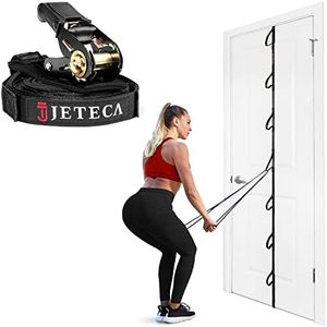 Door Anchor Strap for Resistance Bands - Heavy-Duty Multi-Loop Resistance Band Door Anchor Strap - Up to 9 Anchor Points, Portable Door Exercise Equipment for Home Workouts, Fits 6-8 ft Doors, Jeteca