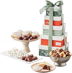 Harry & David Tower of Treats Sweet Chocolate Truffles, Popcorn Gift Tower