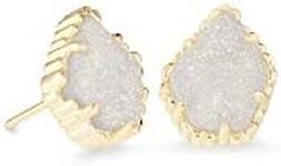 Kendra Scott "Signature" Tessa Gold plated Iridescent Drusy Stud Earrings