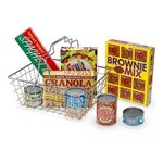 Melissa & Doug Grocery Basket - Pretend Play Toy With Heavy Gauge Steel Construction | Play Food, Pretend Groceries, Pretend Play Grocery Shopping Basket For Kids Ages 3+