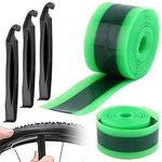 Kakalote Bike Tire Liner, 2rolls Bicycle Tube Flat Protector, Suitable for Wheel Sizes of 29inch, 26inch, and 700C, Puncture Resistant, with 3 Levers Replacement, 4.13inch