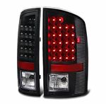 Silscvtt 2 PCS Driver & Passenger Side Rear Brake Tail Lights Assembly Replacement for 2002-2006 Ram 1500 2500 3500 Smoke Tail Lights Lamps 55077348AF 55077347AF