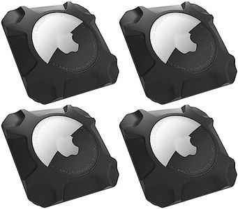 GUANZHI AirTag Case Holder Stick-on Mount Case for Apple Airtag, 3M Double-Sided Adhesive Tape Screw-on Hidden Protective GPS Tracker Case, Bike, Bicycle, Car, Motorcycle 4 Packs Black