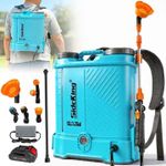Sideking Battery Powered Backpack Sprayer 3.2 Gallon, 0–80 PSI Electric Garden Sprayer Compatible with Makita 18V Batteries, Adjustable Pressure with 5 Nozzles, Dual Wand for Lawn Garden Yard