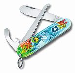 Victorinox Swiss Army Knife - My First Victorinox Children Set - 9 Functions, Multitool for Kids to learn - Blue, 84 mm
