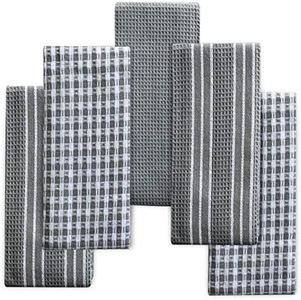 TOPSEAS Paños de Cocina,Toallas de Cocina 100% algodón,5 Barras Suaves y duraderos con Fuerte absorción de Agua Trapos de Cocina,Toallas de té/Toallas de Limpieza/Picnic Llevar etc.