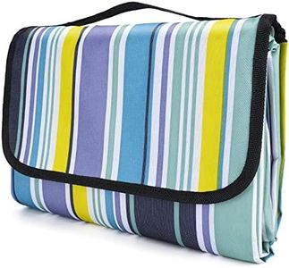 Oziral Coperta da Picnic Impermeabile 200x200cm, Telo Realizzato in Tessuto Oxford 600D e Strato in PVC, per Viaggi, Campeggio(Blu)