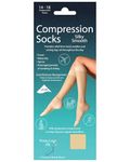 Ladies Pretty Legs Silky Smooth Compression Socks DJ4S Natural