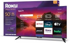 Roku Smart TV – 50-Inch Select Series 4K HDR RokuTV Enhanced Voice Remote, Brilliant 4K Picture, Automatic Brightness, & Seamless Streaming – Live Local News, Sports, Family Entertainment