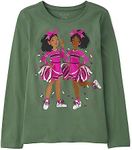 The Children's Place Girls Long Sleeve Graphic T-Shirt, Cheerleaders, XX-Large