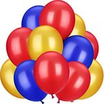 Gleam™ Metallic Latex Balloons for Birthday/for Decoration/for Anniversary/for Party/for Occasions (25 Red, 25 Gold & 25 Royal Blue, pack of 75)