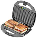 truTRTL Delight Grill Sandwich Maker Electric with Non-Stick coating Plates | 750W | Auto Cut-Off | Black