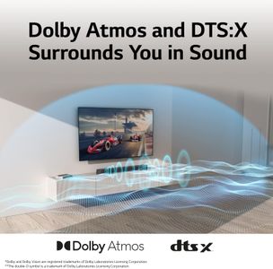 LG Bluetooth Soundbar for TV – Dolby Atmos 3.0 Channel Audio