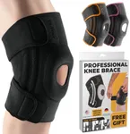 DR. BRACE® ELITE Knee Brace with Side Stabilizers & Patella Gel Pads for Maximum Knee Pain Support and fast recovery for men and women - Large