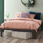 Zinus Queen Bed Frame - Mia 15 inch Metal Bed Frame with Wood Slat Support, No Box Spring Needed, Easy Assembly - Minimalist Platform Bed Frame with Underbed Storage Space, Queen Size