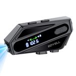EDYELL Motorcycle Bluetooth Headsets, Wireless Dual Earphone On-Ear Helmet Bluetooth V5.3, HD Calling and HiFi Music, IP67 Waterproof Helmet Bluetooth Headset (C6-Dark Black)