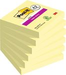 Post-it Super Sticky Notes, Double the Sticking Power, 4 + 2 FREE Pads, 540 Sheets, 76 mm x 76 mm, Canary Yellow - Self-Sticking Notes for Walls, Monitors and Fridge